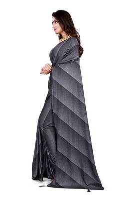 black printed cotton saree with blouse 2