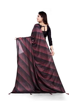 red printed cotton saree with blouse 2
