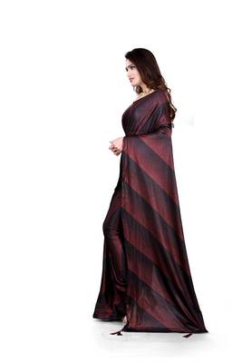 red printed cotton saree with blouse 3