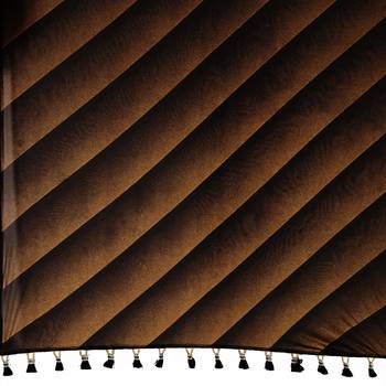 brown printed cotton saree with blouse 4
