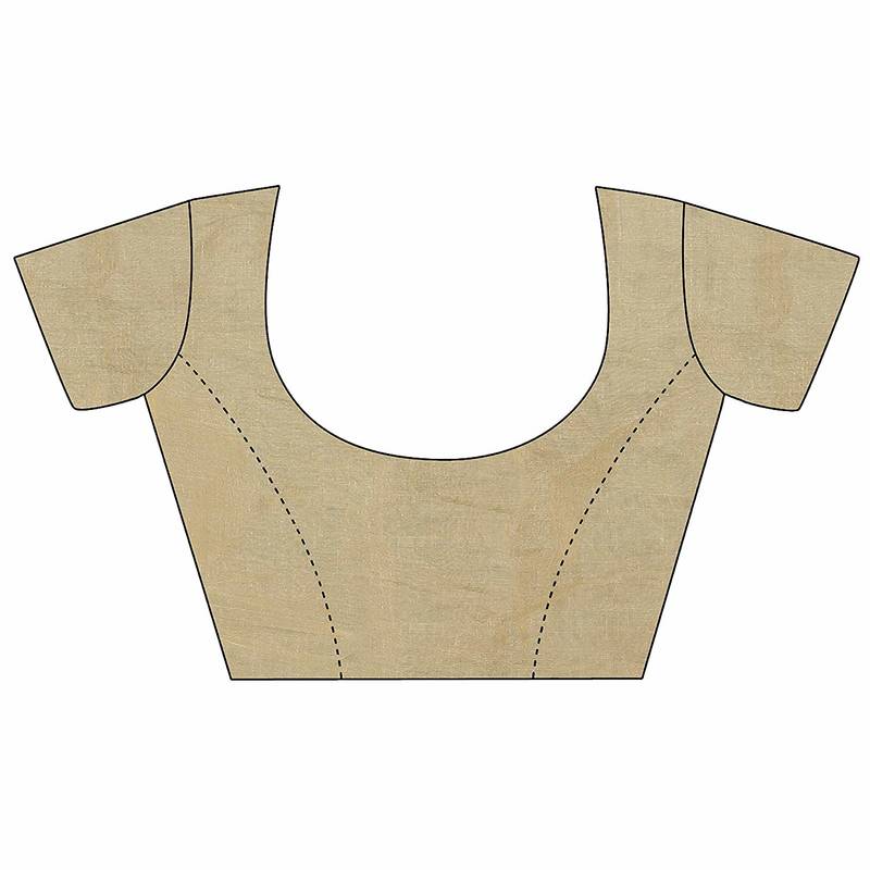 brown embroidered organza saree with blouse