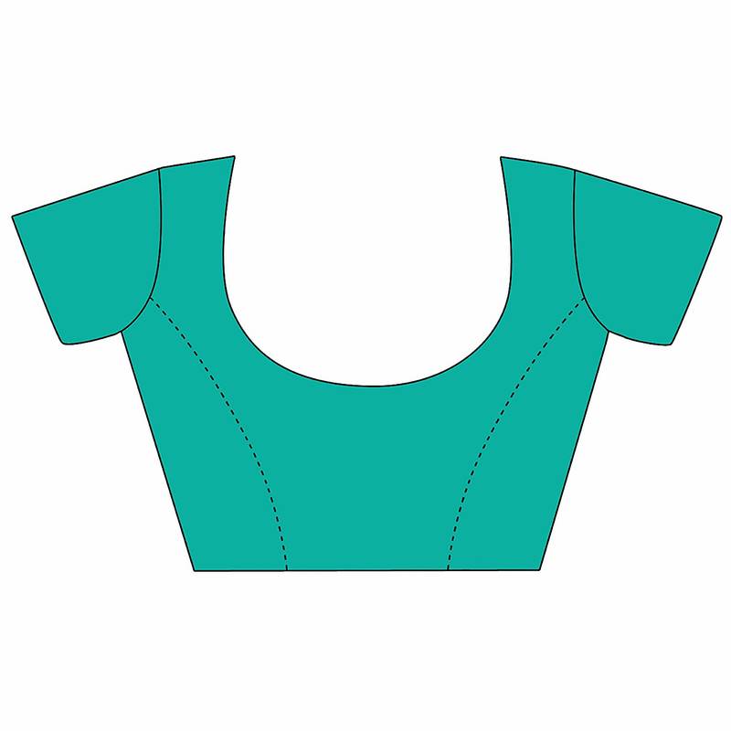 green embroidered organza saree with blouse