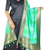 Sea Green Woven Banarasi Dupatta