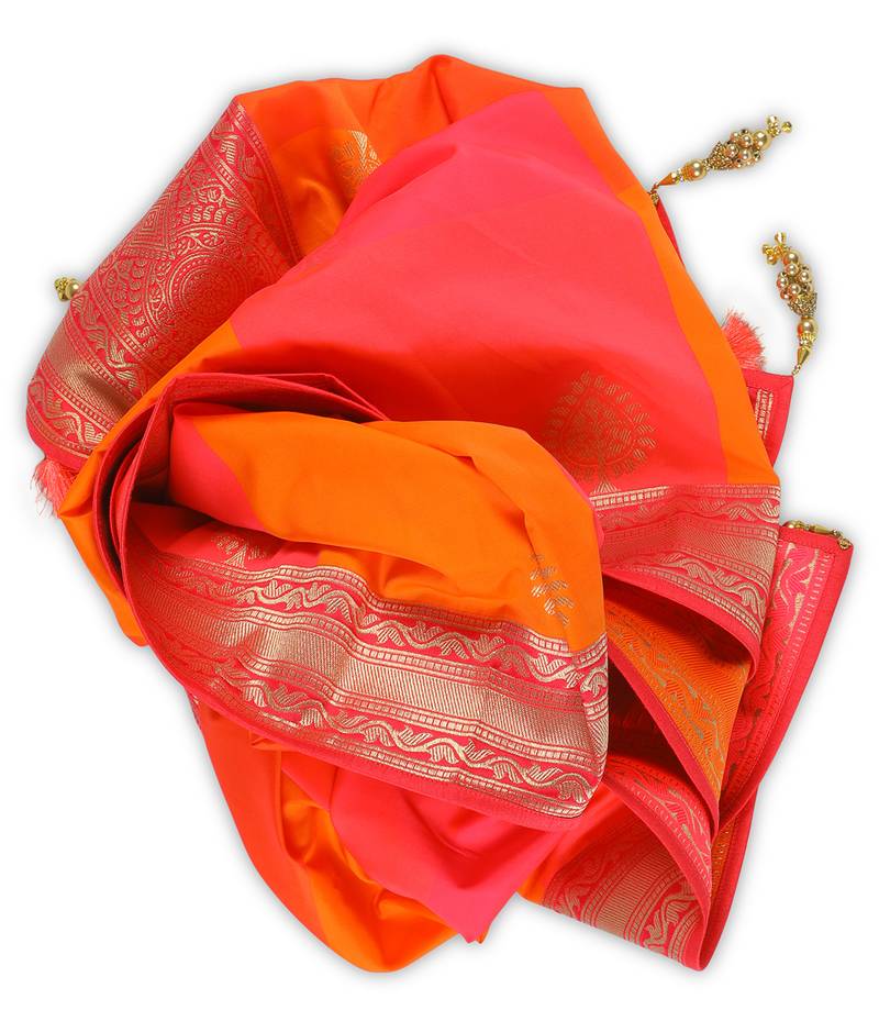 Pink Woven Banarasi Dupatta
