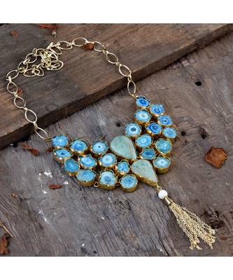 Blue Pink Duzzy Stylish Designer Fashionable Western Look Full Set 2