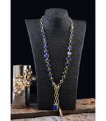 Blue Stylish Natural Stone Designer Fashionable Smart Look Scarf Necklace