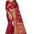 Maroon Women's Jacquard Silk Designer Saree With Blouse