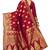 Maroon Women's Jacquard Silk Designer Saree With Blouse