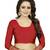 Maroon Women's Jacquard Silk Designer Saree With Blouse