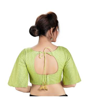 Peplum Sleeved Embroidered Readymade Designer Saree Blouse 2