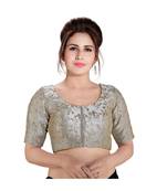 Floral Zari Embroidered Padded Saree Blouse