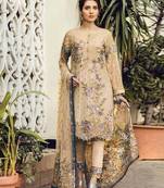 Golden Heavy Georgette Designer Pakistani Style Suit