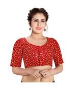 Floral Zari Embroidered Padded Saree Blouse