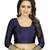 Navy Blue Women's Jacquard Silk Designer Saree With Blouse