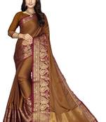 Mustard Color Soft Cotton Silk Heavy Border Saree With Blouse