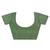 green printed cotton saree with blouse