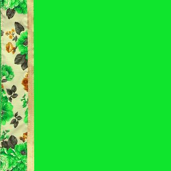 Green printed chiffon saree with blouse 6