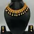 Women Gold-Plated Pink & Green Stone Studded Handcrafted Temple Jewellery Set