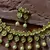 Women Gold-Plated Pink & Green Stone Studded Handcrafted Temple Jewellery Set