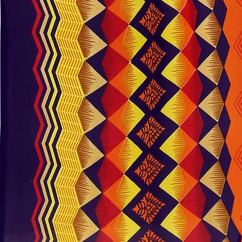 Orange printed georgette saree with blouse 6
