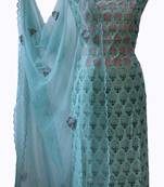 Soft Modal Sea Green Designer Suit Fabric