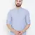 Blue plain pure cotton men-kurtas