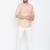 Pink plain pure linen men-kurtas