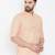 Pink plain pure linen men-kurtas