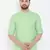 Green plain pure cotton men-kurtas