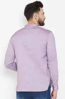 Purple plain pure cotton men-kurtas