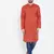 Orange plain pure cotton men-kurtas