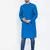 Blue plain pure cotton men-kurtas