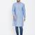 Blue plain pure cotton men-kurtas
