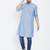 Blue plain pure cotton men-kurtas