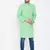 Green plain pure cotton men-kurtas