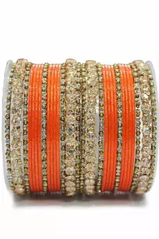 Orange Zircon Bangles And Bracelets