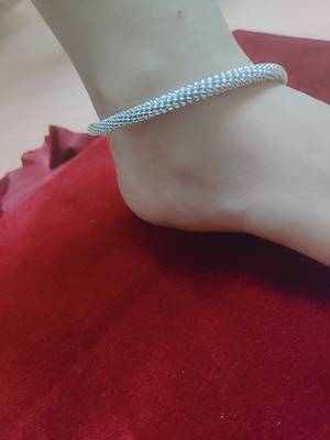 Set Of 2 Oxidised Silver-Plated German Silver Anklets 3