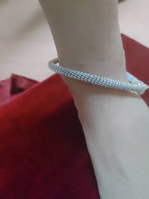 Set Of 2 Oxidised Silver-Plated German Silver Anklets 4