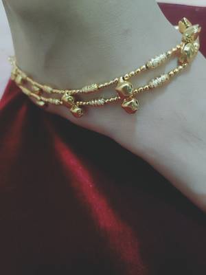 Gold Toned Ghungroo Anklet 3