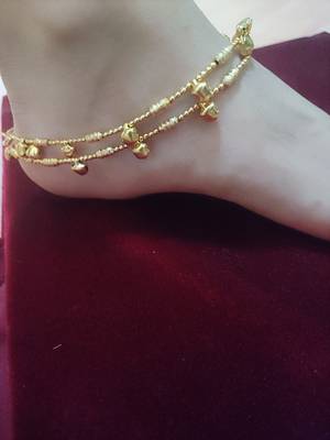 Gold Toned Ghungroo Anklet 1