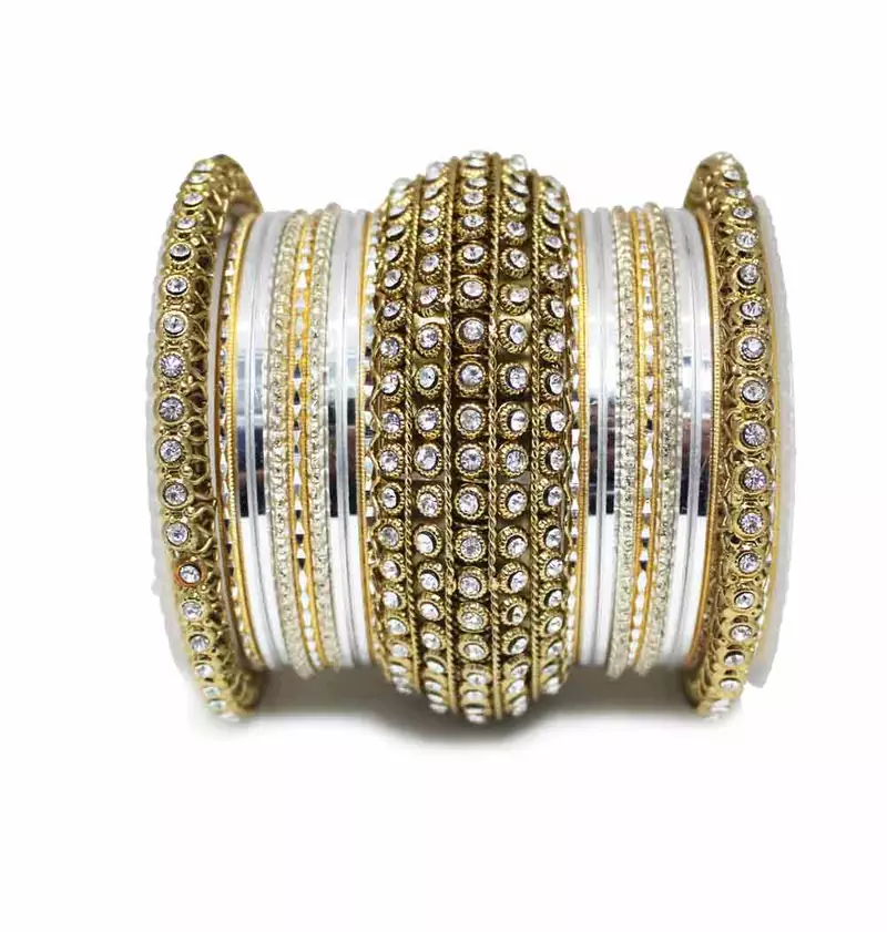 Silver Zircon Bangles And Bracelets