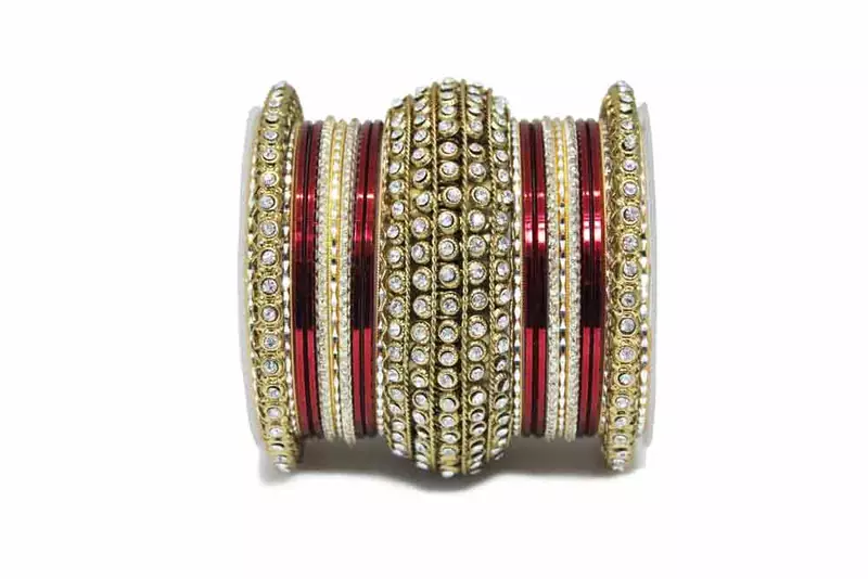 Maroon Zircon Bangles And Bracelets