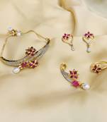 Gold jewellery necklace set 