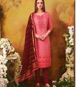 Pink embroidered silk salwar
