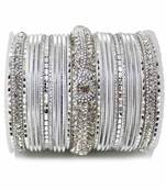 Silver Zircon Bangles And Bracelets