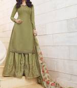 Mehendi Embroidered Faux Georgette Salwar