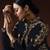 Navy-blue resham embroidery georgette salwar