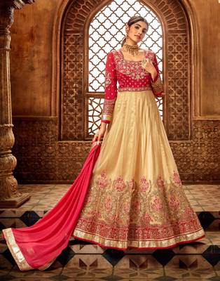Chiku resham embroidery pure silk salwar 1