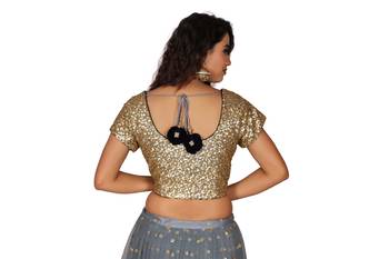 Grey Embroidered Net Readymade Lehenga Cholis 2