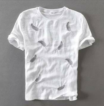 White plain cotton men-tshirts 1